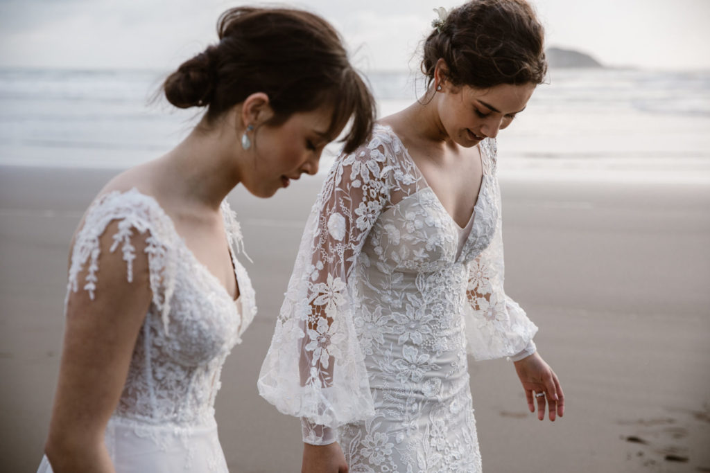 Cherish a-line wedding gown with natalia lace sleeves