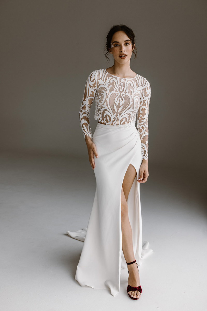 fitted-crepe-separates-bridal-skirt